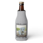 World's Best Dog Dad Paw Prints Pet Photo Rustic Bottle Cooler World's Best Dog Dad Paw Prints Pet Photo Rustic Bottle Cooler