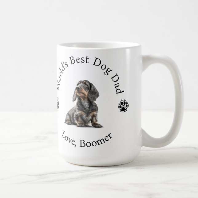 World's Best Dog Dad Personalize Coffee Mug (Right)