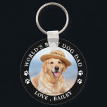 Worlds Best Dog Dad Personalized Cute Pet Photo Keychain<br><div class="desc">Worlds Best Dog Dad ... Surprise your favorite Dog Dad this Father's Day with this super cute custom pet photo keychain. Customize this dog dad keychain with your dog's favorite photo, and name. This dog dad keychain is a must for dog lovers and dog dads. Great gift from the dog....</div>