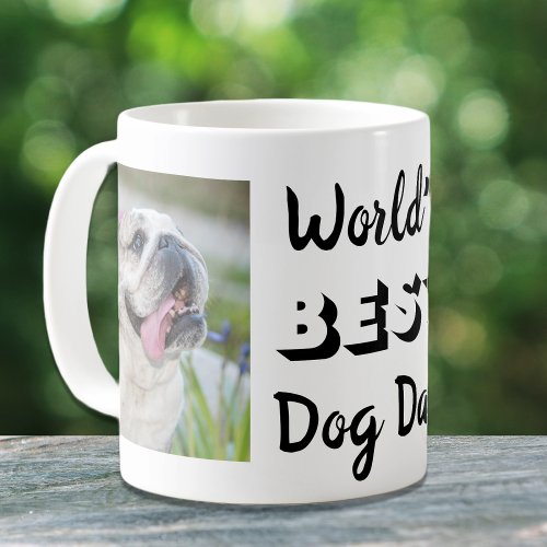Worlds Best Dog Dad Personalized Photos Coffee Mug