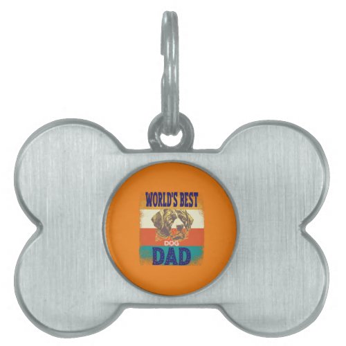 worlds best dog dad  pet ID tag