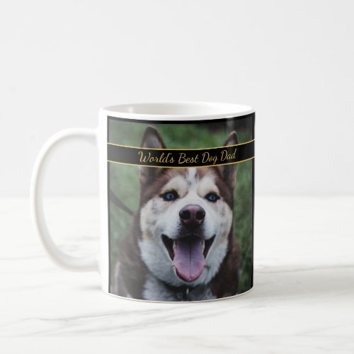 Worlds Best Dog Dad Pet Photo  Coffee Mug