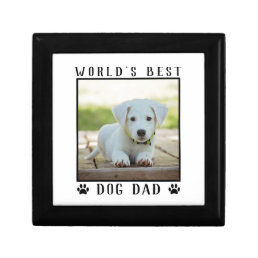 World&#39;s Best Dog Dad Pet Photo Paw Prints Frame Gift Box