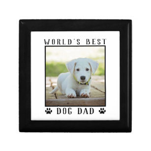 World's Best Dog Dad Pet Photo Paw Prints Frame Gift Box