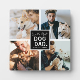 &#39;Worlds Best Dog Dad&#39; Photo Collage Plaque