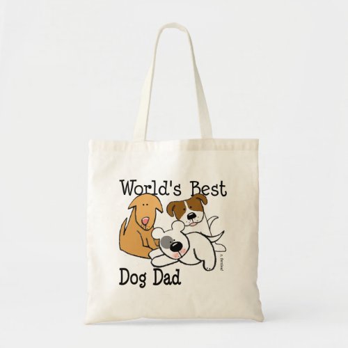 Worlds Best Dog Dad Tote Bag