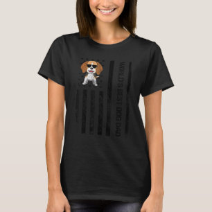 World's Best Dog Dad USA Flag Pet Beagle Owner Fat T-Shirt