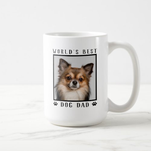 Worlds Best Dog Dad with Your Dogs Photo Coffee Mug