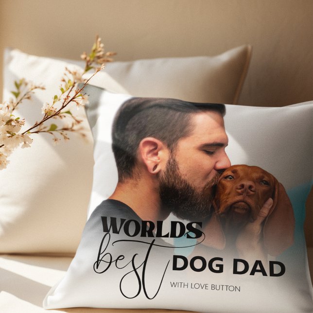 Worlds Best Dog Dog Throw Pillow (Creator Uploaded)