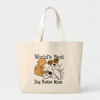 World's Best Dog Foster Mom Large Tote Bag
