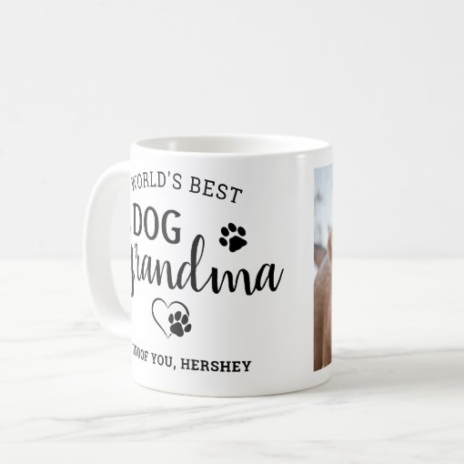 World's Best Dog Grandma Personalized Pet Photo Coffee Mug Zazzle