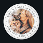 World's Best Dog Mom Classic Simple Photo Magnet<br><div class="desc">This simple and classic design is composed of serif typography and add a custom photo.</div>