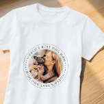 World's Best Dog Mom Classic Simple Photo T-Shirt<br><div class="desc">This simple and classic design is composed of serif typography and add a custom photo.</div>