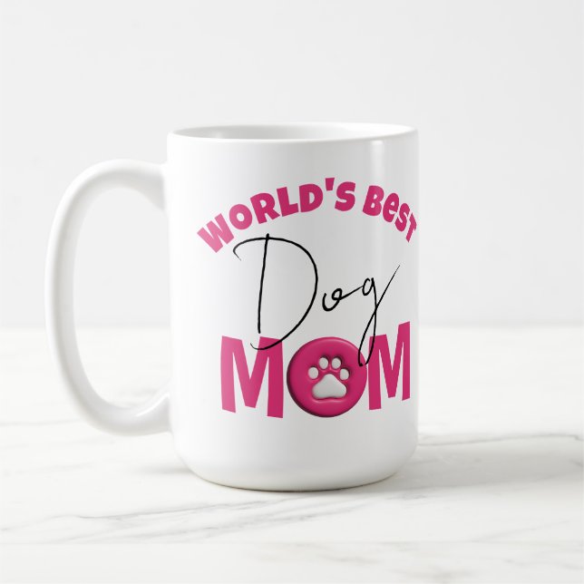 World's Best Dog Mom Coffee Mug (Left)