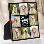 World's Best DOG MOM Custom 8 Photo Collage Plaque<br><div class="desc">World's Best Dog Mom... Surprise your favorite Dog Mom this Mother's Day , Birthday or Christmas with this super cute custom pet photo collage plaque. Customize this dog mom photo plaque with your 8 of your dog's favorite photos, and name. Perfect gift for all dog moms and dog lovers. Great...</div>