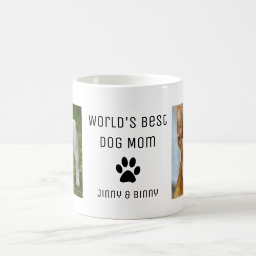 Worlds Best Dog Mom Custom Photo And Name Coffe Coffee Mug