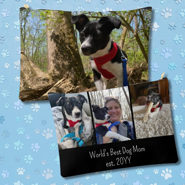 World's Best Dog Mom Cute Photo Accessory Pouch (Creator Uploaded)