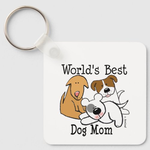 Worlds Best Dog Mom Keychain
