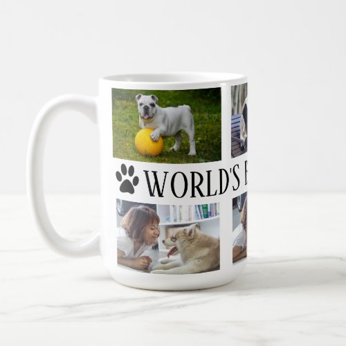 Worlds Best Dog Mom Mug Personalized Custom Photo Coffee Mug