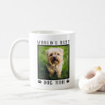World's Best Dog Mom Paw Prints Pet Photo Frame Coffee Mug