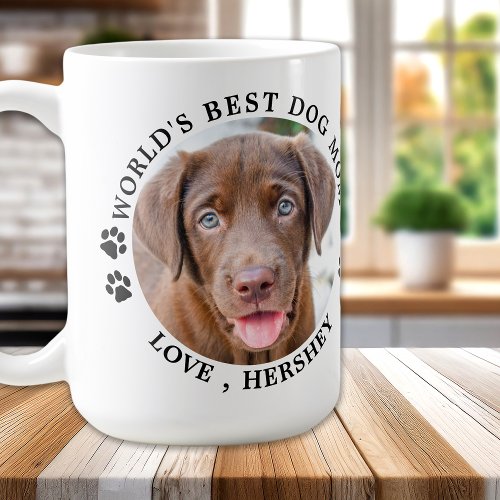 Worlds Best Dog Mom Personalized 2 Pet Picture Coffee Mug