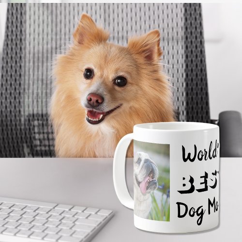 Worlds Best Dog Mom Personalized Photos Coffee Mug