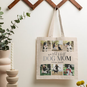 World's Best Dog Mom Picture Tote Bag