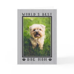 World's Best Dog Mom Rustic Mother's Day Photo Card World's Best Dog Mom Rustic Mother's Day Photo Card