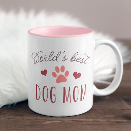 World&#39;s Best Dog Mom Two-Tone Coffee Mug