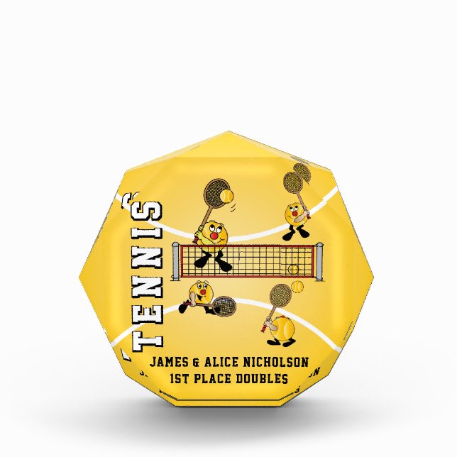 World's Best Doubles Tennis Players | Yellow Award (Front)