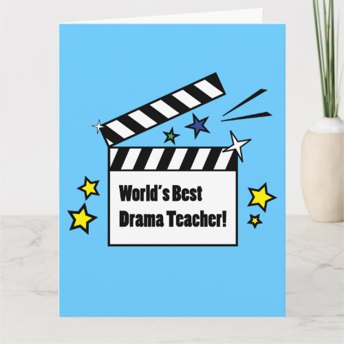 Worlds Best Drama Teacher from Cast and Crew Thank You Card