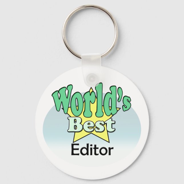 World's Best Editor Keychain (Front)