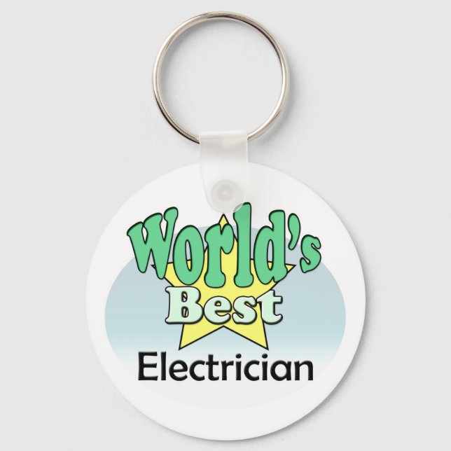 World's Best Electrician Keychain (Front)
