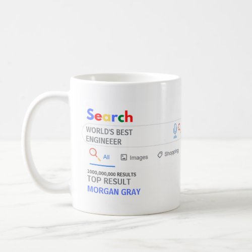 WORLDS BEST ENGINEER Novelty TOP Search Result Coffee Mug