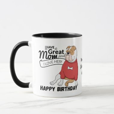 World's BEST ENGLISH BULLDOG MOM Personalized Mug