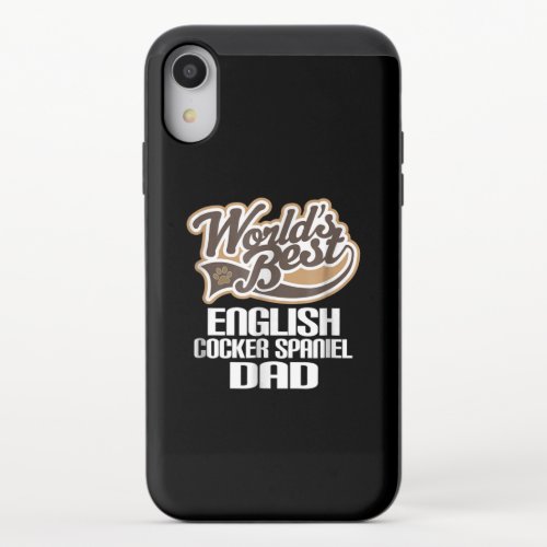 Worlds Best English Cocker Spaniel Dad Gift Idea iPhone XR Slider Case