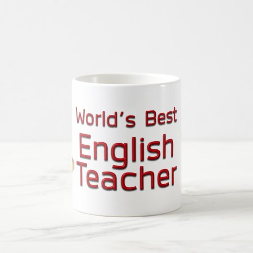 World's Best English Teacher with Books Coffee Mug World's Best English Teacher with Books Coffee Mug