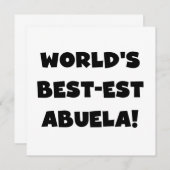 World's Best-est Abuela Black and White Gifts (Front/Back)