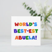 World's Best-est Abuela Bright Colors Tshirts (Standing Front)
