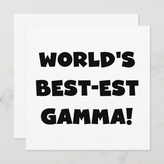 World's Best-est Gamma Black and White (Front/Back)