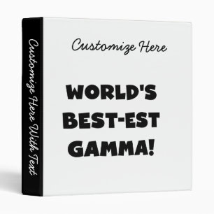 World's Best-est Gamma Black and White Binder