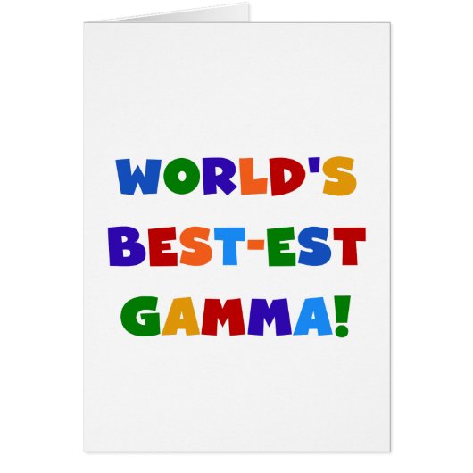 World's Best-est Gamma Bright Colors Gifts (Front)