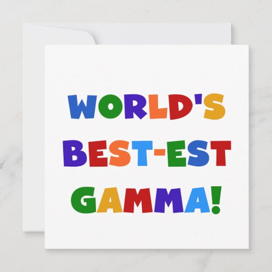 World's Best-est Gamma Bright Colors Gifts (Front)
