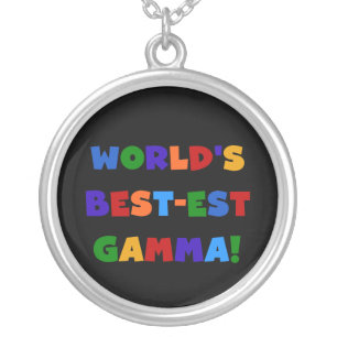 World's Best-est Gamma Bright Colors Gifts Silver Plated Necklace