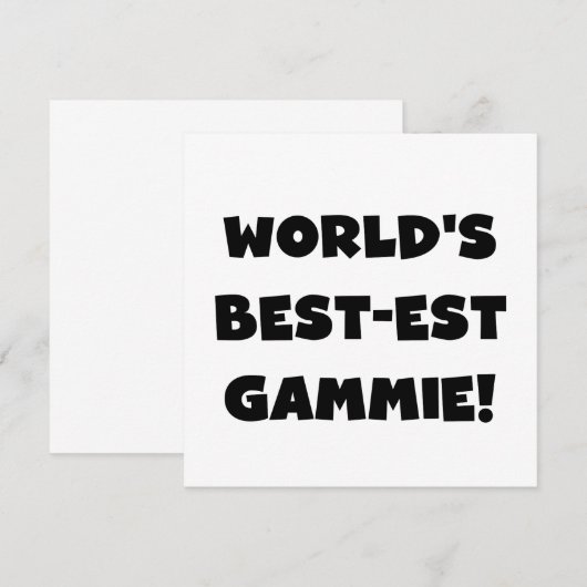 World's Best-est Gammie Black and White Gifts (Front/Back)