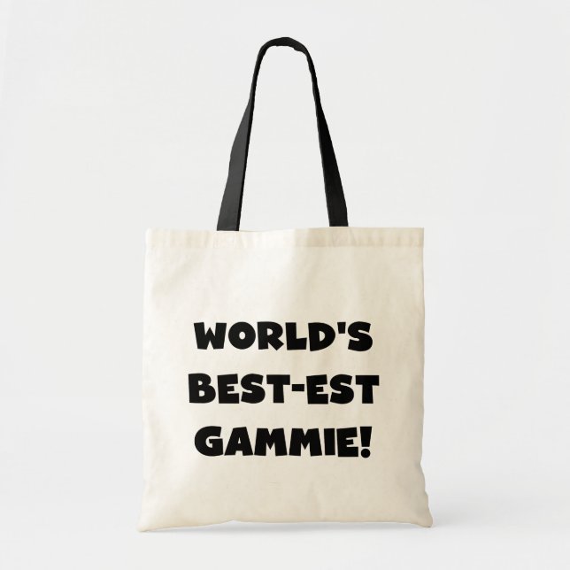 World's Best-est Gammie Black and White Gifts Tote Bag (Front)