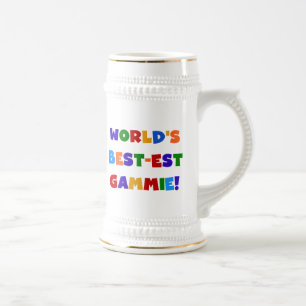 World's Best-est Gammie Bright Colors Gifts Beer Stein