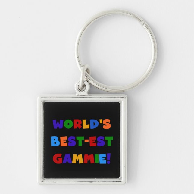 World's Best-est Gammie Bright Colors Gifts Keychain (Front)