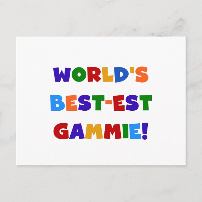 World's Best-est Gammie Bright Colors Gifts Postcard (Front)