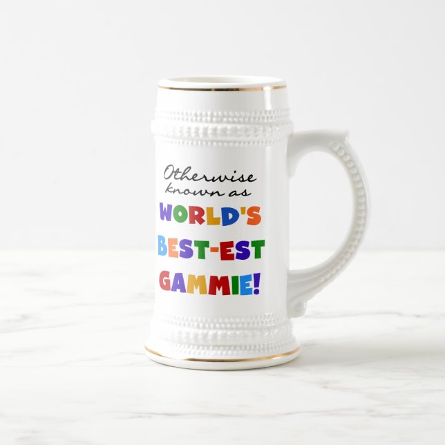 World's Best-est Gammie T-shirts and Gifts Beer Stein (Right)
